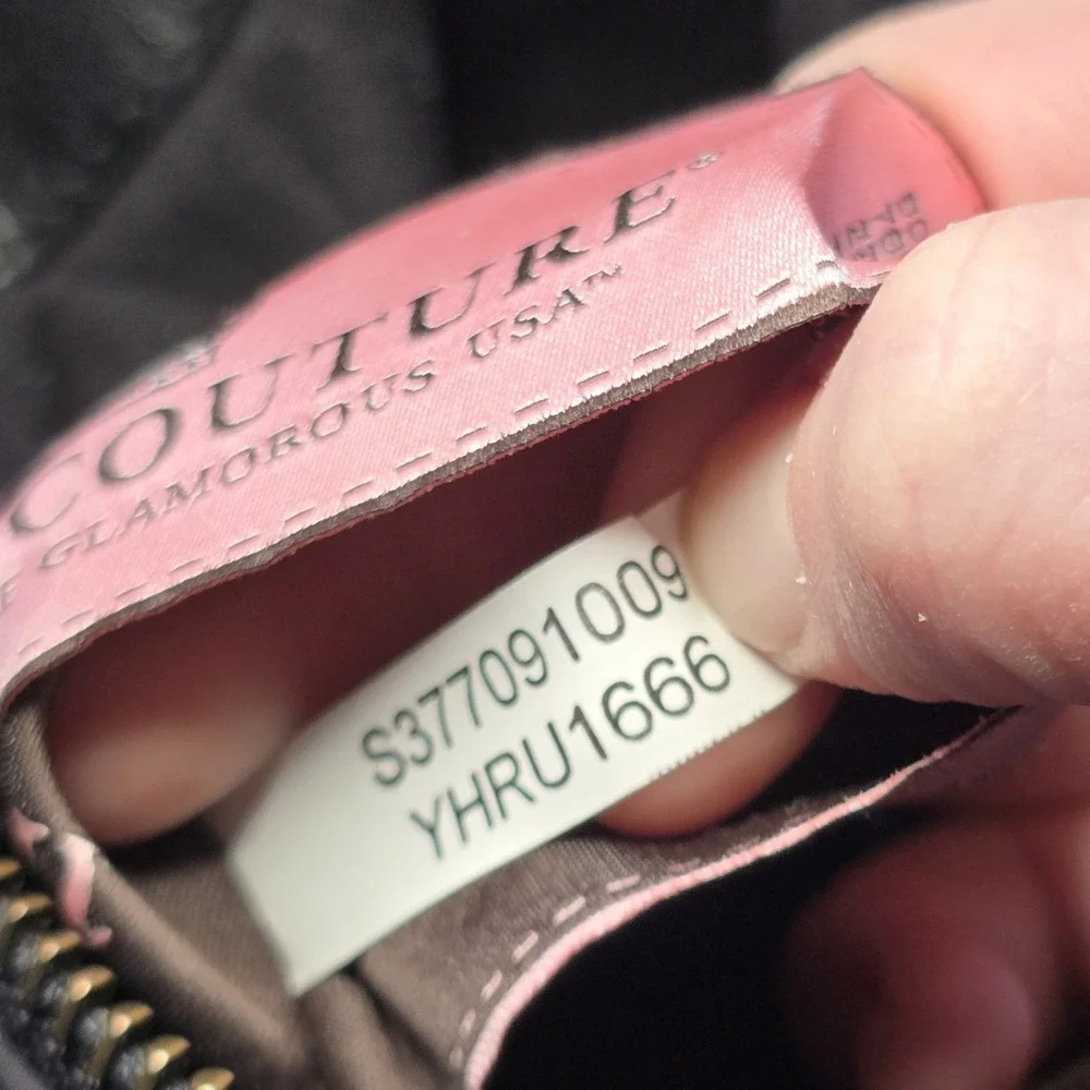 Rare Vtg JUICY Courture Studded Leather Grunge Goth Shoulder Tassel Y2k Turnlock - Picture 14 of 14